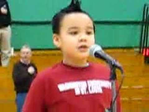 6 Years Old Singing National Anthem ( Wash U, Vs Univ Of R )