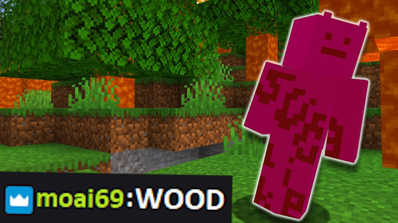 Minecraft, but if my chat spells "wood" it turns to lava