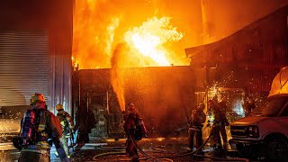 LAFD Greater Alarm Fatality Structure Fire: Station 21 / Central-Alameda 04.04.21
