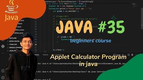 Java Programming : Applet Calculator Program || #35