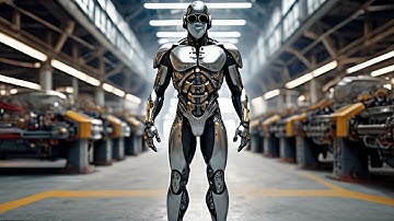 Blender with Stable Diffusion XL - Factory cyborg - img2img - Two ControlNet mix