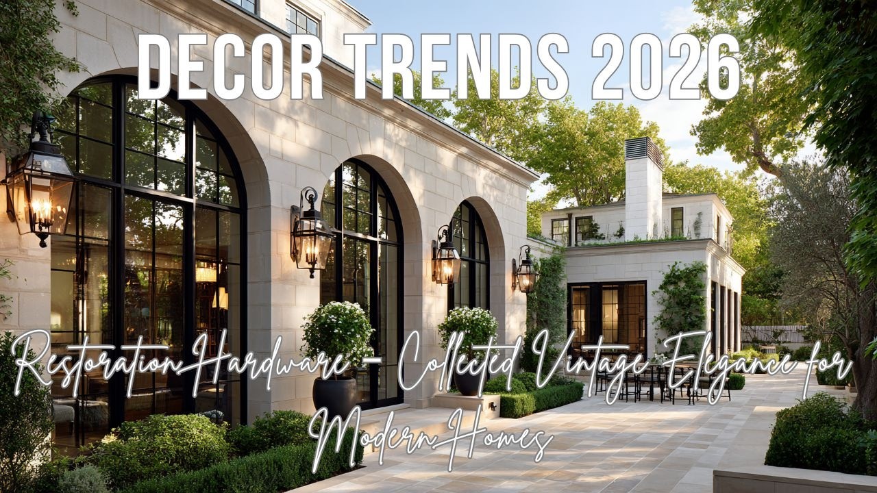 Тенденции в дизайне интерьеров 2026 года от Restoration Hardware – Коллекция винтажной элегантнос...