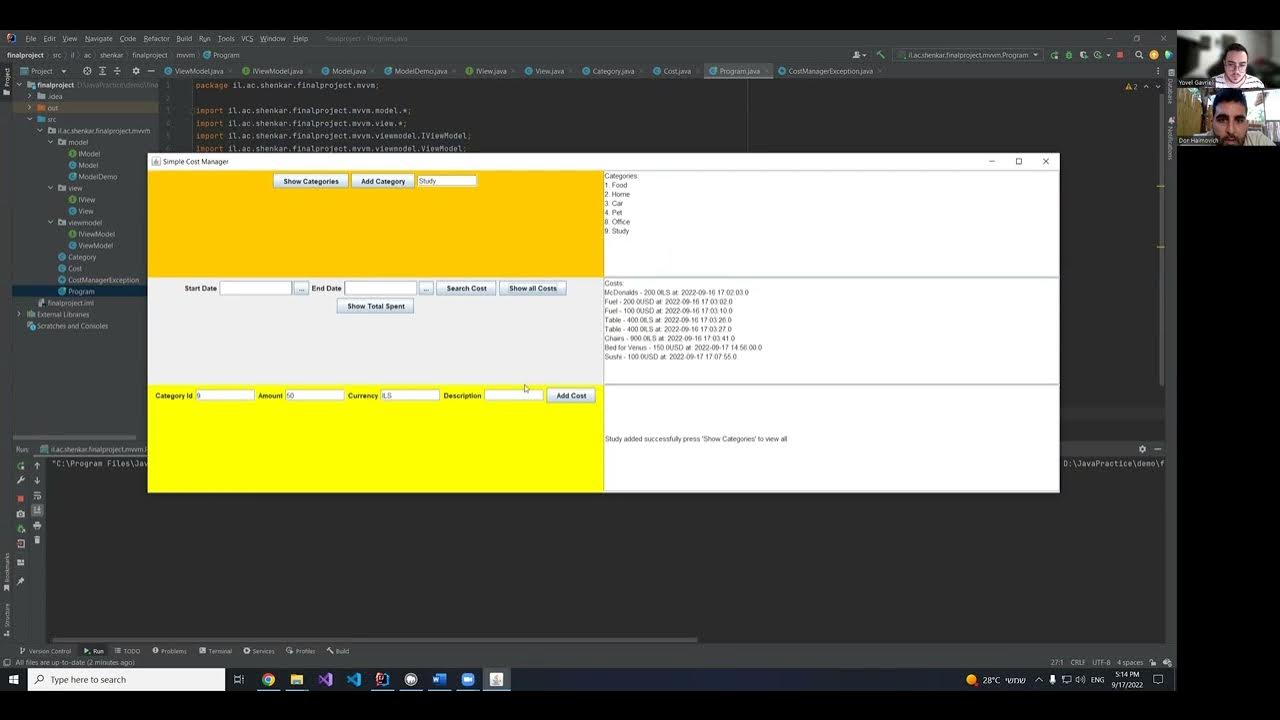 Cost Manager Java YouTube