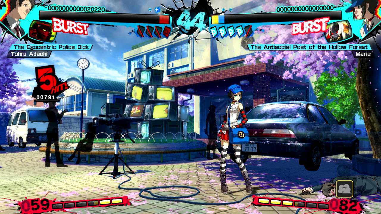 Persona 4 Arena Ultimax Adachi Vs Marie Versus Match Youtube