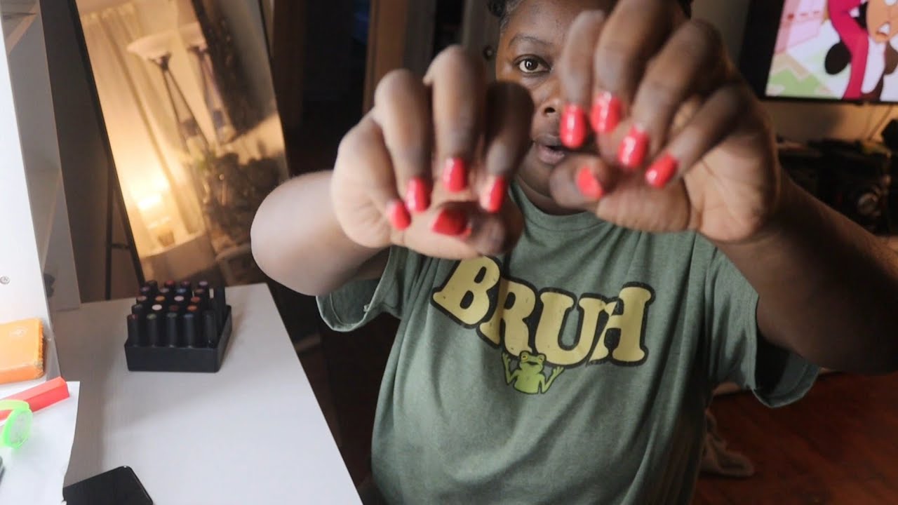 Filing & painting nails ASMR 