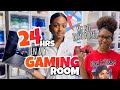 24 Hour Challenge Overnight in My Gaming Room | LexiVee03