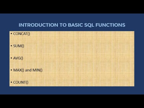 Basic Sql Functions Explained - YouTube