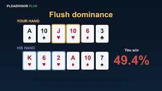 Flush dominance in PLO6: same hands, different suits
