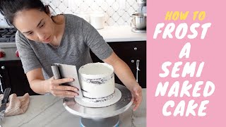 How to Frost a Semi Naked Cake | Beginner's Frosting Tutorial screenshot 4