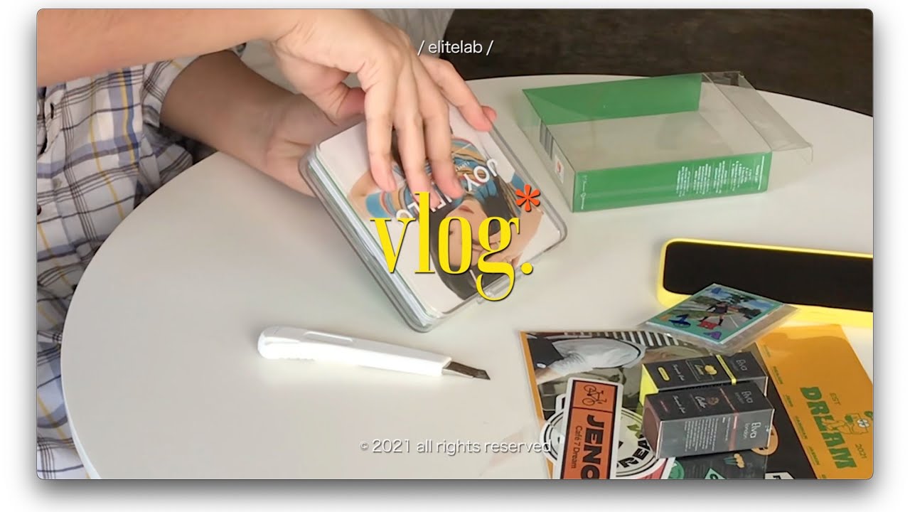 Vlog ep72 - อาทิตย์ของการแกะของ,อัลบั้มจอย, How i edit IG photos, คลาส calligraphy #elitelab_