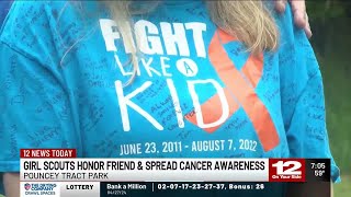 Girl Scouts Honor Friend \& Spread Cancer Awareness