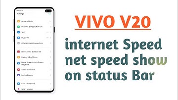 VIVO V20 , internet Speed net speed show on status Bar setting