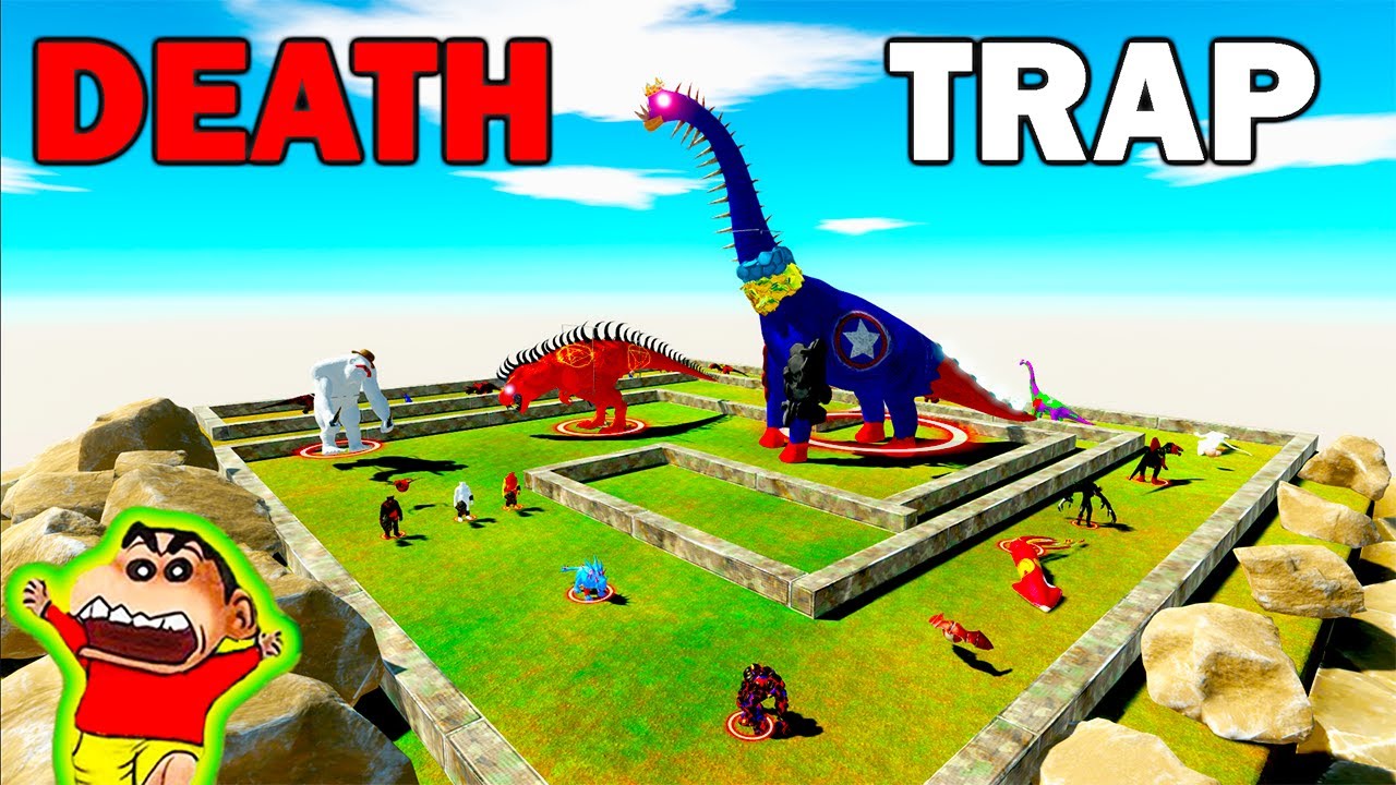 SHINCHAN AND OGGY in a THREE MONSTER DEATH TRAP in Animal Revolt Battle