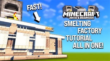 BEST Super Smelter Minecraft Tutorial - Java/Bedrock - 32,000/HR - 1440p HD