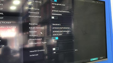 Dahua Email Address Configuration for Motion Detection