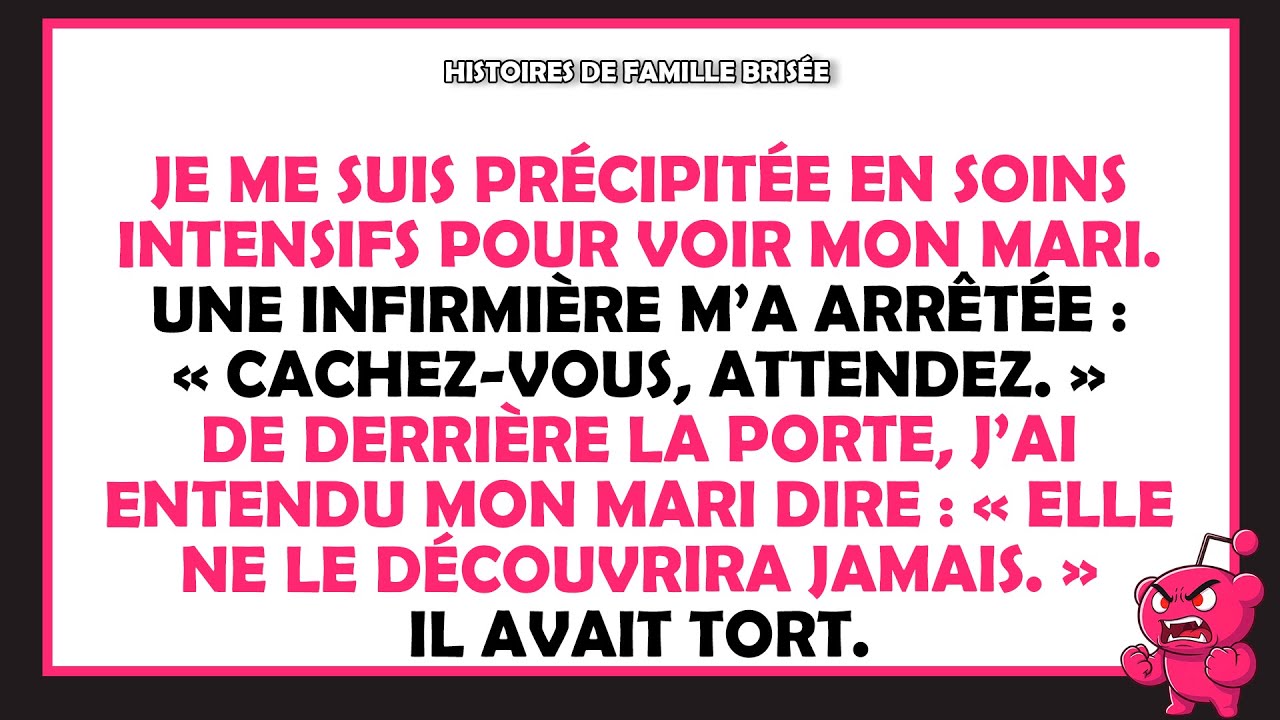 En soins intensifs pour mon mari, l'infirmière m'a stoppée : « Cachez-vous. » Et j’ai compris…