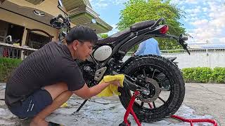 The Motorcycle Wash Experience/Triumph Scrambler 400x/ #motovlog #motorcycle