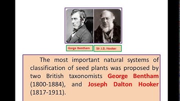 Bentham & Hookers Systems of Classification