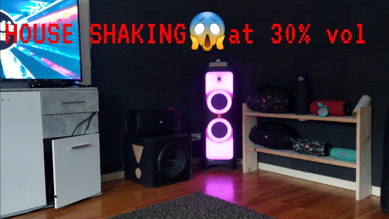 JBL Partybox 1000 + Pioneer TS-W261S4 - 1400 WATTS - Bass test 😱 House shaking at 30% vol