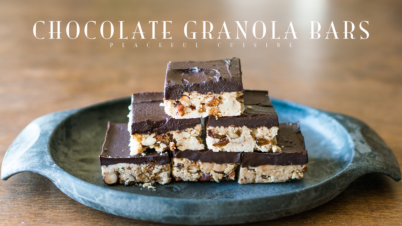 Chocolate Granola Bars Vegan チョコレートグラノーラバーの作り方 Youtube