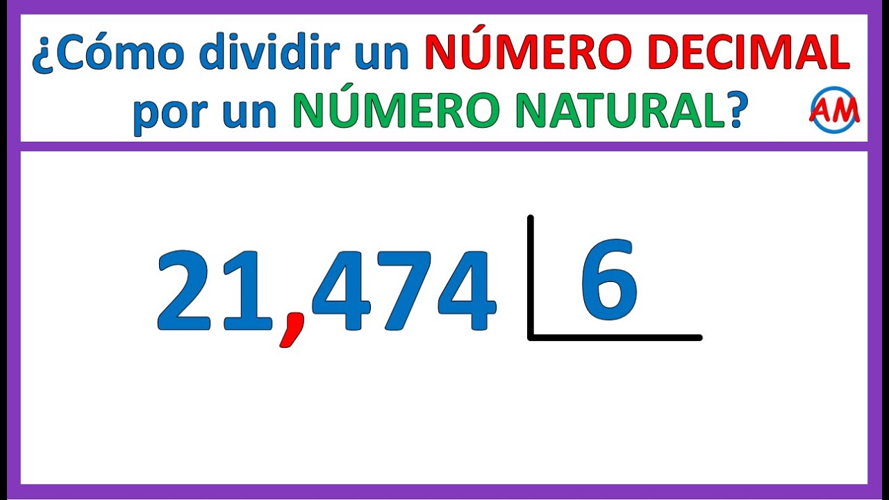 📌 Cómo DIVIDIR un NÚMERO DECIMAL por un número NATURAL | Super fácil 😎