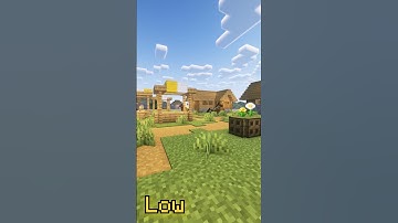 Minecraft Shaders: Low vs High Settings | Rethinking Voxels #shorts