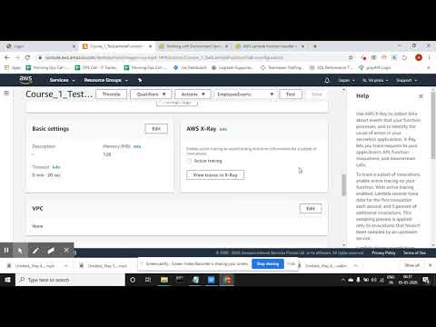 AWS Lambda Configuration and Basic settings - Part 4