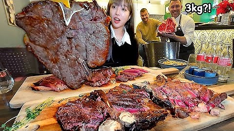 부다페스트2탄) 헝가리 스테이크 3kg 먹었더니 쉐프님 손님들 반응이..🤣 전기톱 티본스테이크 먹방