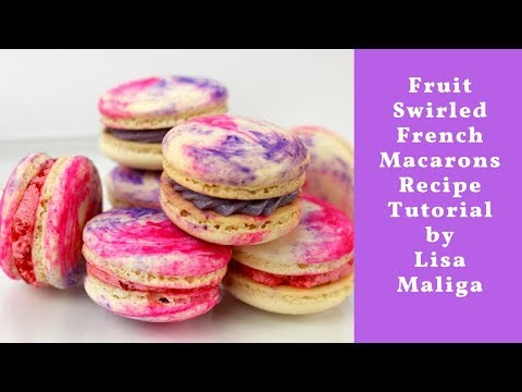 Fruit Swirled French Macarons Recipe Tutorial