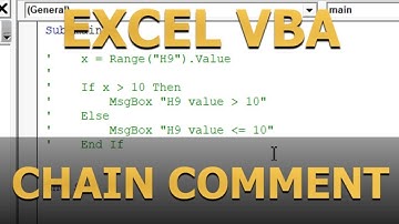 Comment multiple lines of code [Excel VBA Tutorial #2]