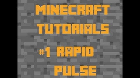 [Minecraft] 1.6.4 How To Make A Rapid Redstone Pulse [Project #1]