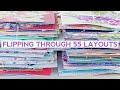 Flipping Through 55 Scrapbook Layouts