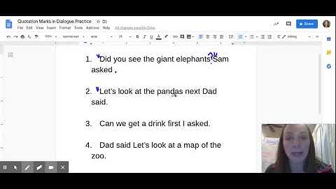 Quotation Marks in Dialogue Practice - Google Docs