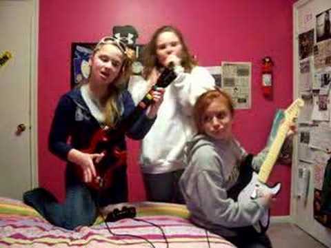 Kaylee, Rachael and Shay Playing Rockband--Flylea...