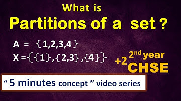 What is partitions of set ? RELATIONS & FUNCTIONS // CH-1 // 12TH Class mathematics // CHSE BOARD
