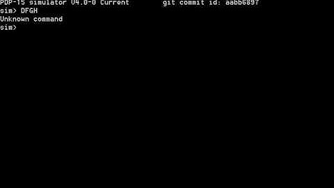 DEC PDP15 DEC PDP 15 STARTSCREEN COMPUTER SIMULATION SIMULATOR EMULATOR