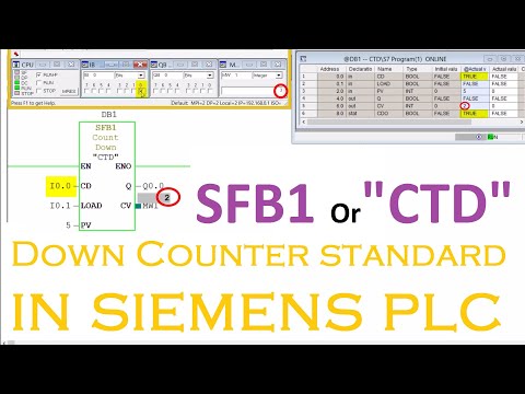 Siemens PLC--DOWN Counter in IEC Standard Libraries Functions - SFB1 or 