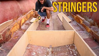Rebuilding a Center Console Fishing Boat  Episode 2: Stringers