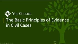 The Basic Principles of Evidence in Civil Cases