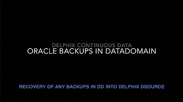 Delphix Demo - Recovery of Backups From DataDomain into Delphix