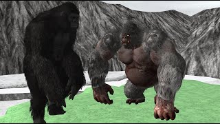 King Kong VS White King Kong - Epic Battle Fight || Shamsa Animator