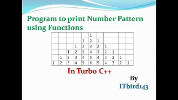 Turbo C++ - Program to print number pattern using functions(model-2)