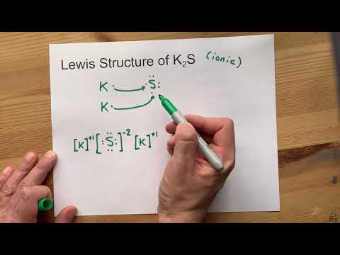 Draw the Lewis Structure of K2S (Potassium Sulfide)