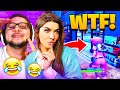 LA YOUTUBEUSE me MONTRE LES MOMENTS les plus WTF de FORTNITE !