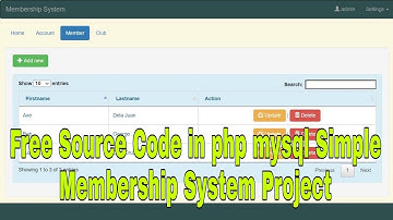 Free Source Code in php mysql Simple Membership System Project