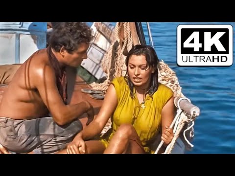 Sophia Loren sponge diving in 1957's Boy On A Dolphin | 4K Ultra HD