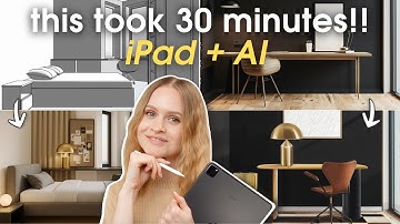Interior Design on iPad with Procreate + AI | Fast Concept in 30 Minutes