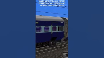 Parallel Run Between | Gomti Express And Mumbai Firozpur Express | #1 Shorts | MSTS | OPEN RAILS |