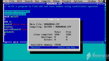 Write a program to find even odd number using conditional operator ?