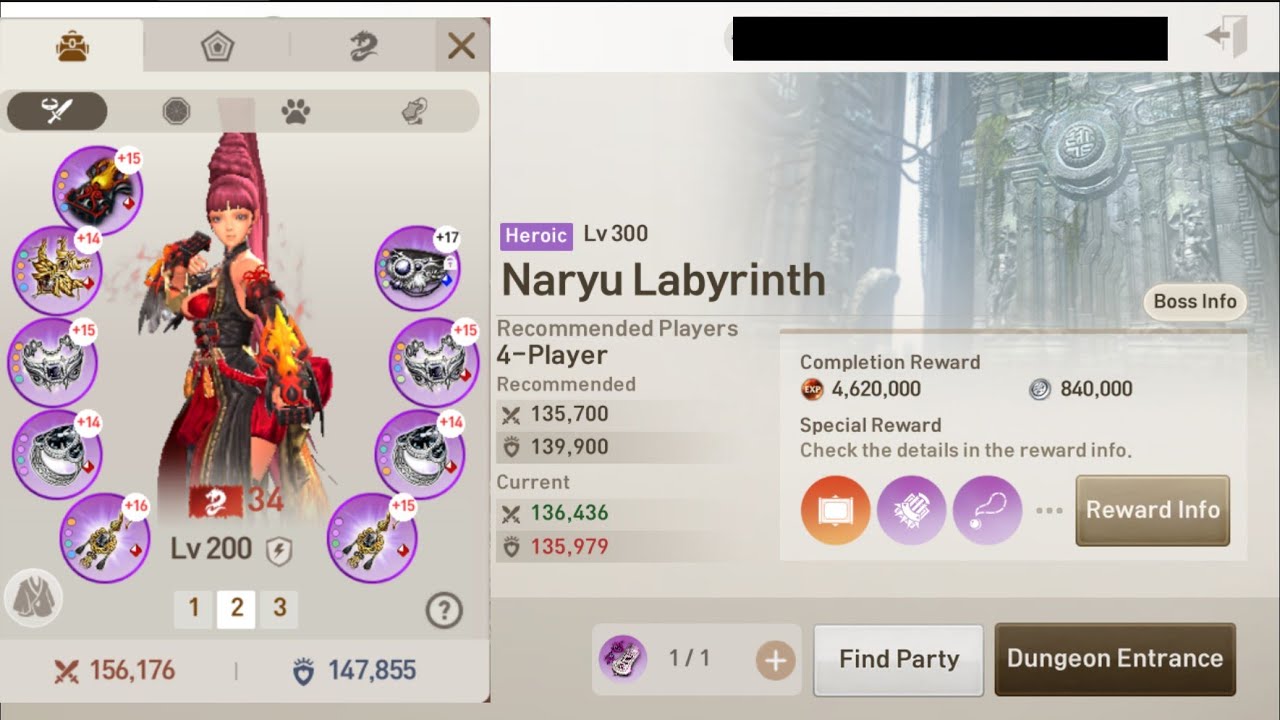 naryu labyrinth  New Update  [Blade and Soul Revolution] Heroic Naryu Labyrinth | Kung Fu Master